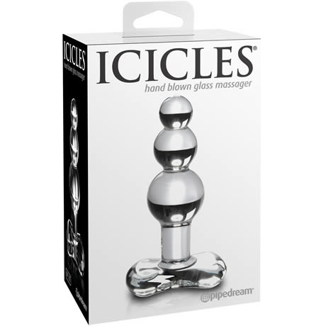 ICICLES No 47 Beaded Glass Butt Plug 4 Inch