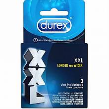 durex XXL LONGER and WIDER 3 ultra fine lubricated latex condoms