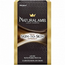 TROJAN NATURALLAMB Latex Free 10 Lubricated Natural Skin Condoms