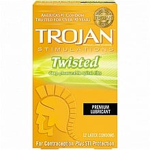 TROJAN SIMULATIONS Twisted Premium Lubricant 12 Latex Condoms