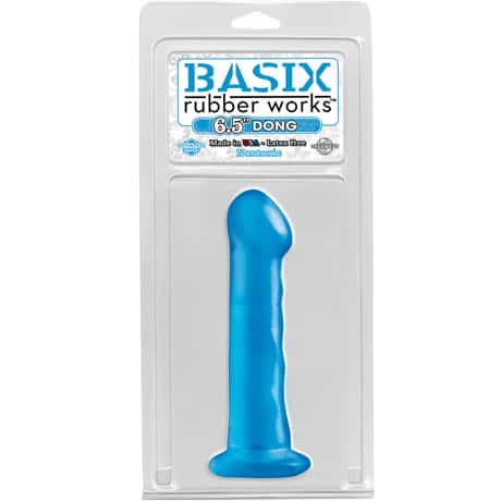 BASIX rubber works 6.5″ DONG Blue Dildo with Suction Cup