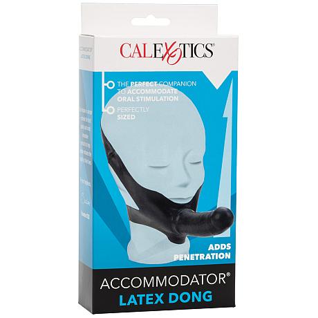 CalExotics ACCOMMODATOR LATEX DONG Dildo Face Mask Chin-Strap