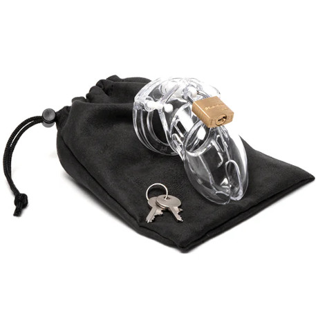 CB-X CB-6000S Short Chastity Cock Cage Kit (Clear)