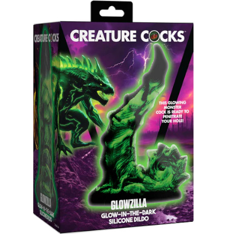 CREATURE COCKS GLOWZILLA GLOW-IN-THE-DARK Silicone Dildo