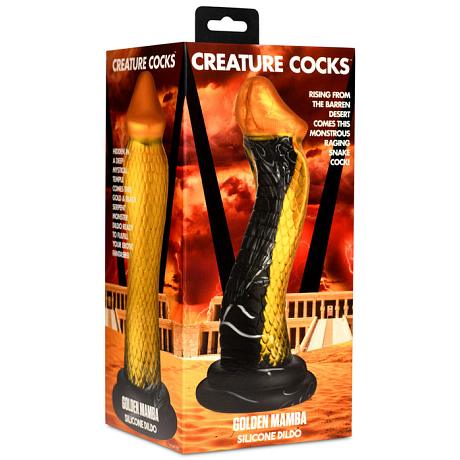 CREATURE COCKS Golden Mamba Silicone Dildo