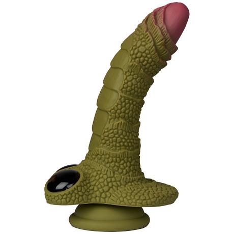CREATURE COCKS SWAMP MONSTER Green Scaly Silicone Dildo