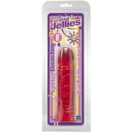 DOC JOHNSON crystal Jellies 8″ Classic Dong Realistic Dildo