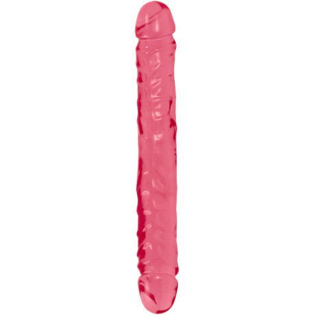 DOC JOHNSON CRYSTAL JELLIES JR. DOUBLE DONG 12 INCHES Double Headed Dildo (Pink)