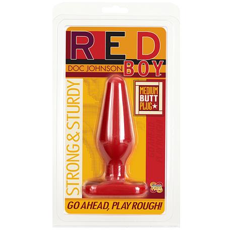 DOC JOHNSON RED BOY Medium Butt Plug