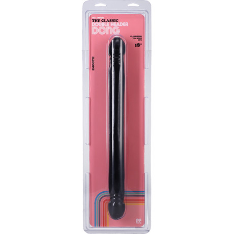 DOC JOHNSON THE CLASSIC DOUBLE HEADER DONG 18″ SMOOTH Double Headed Dildo (Black)