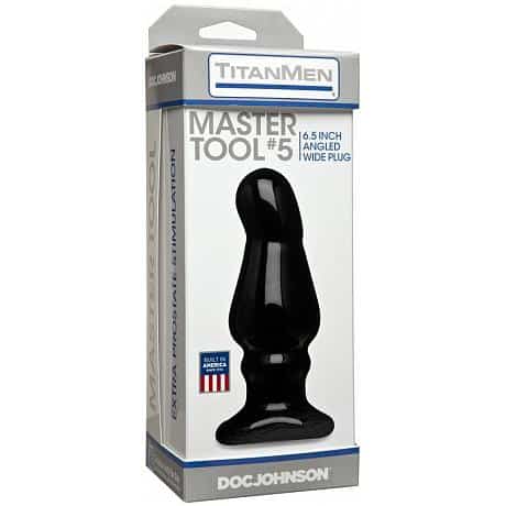 DOC JOHNSON TitanMen MASTER TOOL #5 6.5 Inch Angled Wide Plug