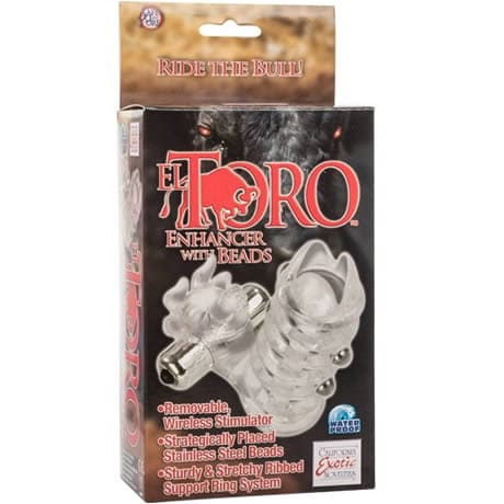 EL TORO Enhancer with Beads Vibrating Penis Sleeve