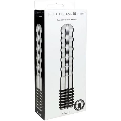 ELECTRASTIM Electro-Sex Dildo WAVE Rippled Metal Dildo