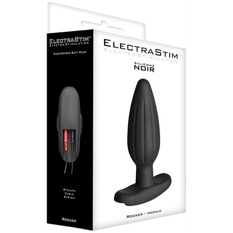 ELECTRASTIM Silicone NOIR Rocker Medium Butt Plug