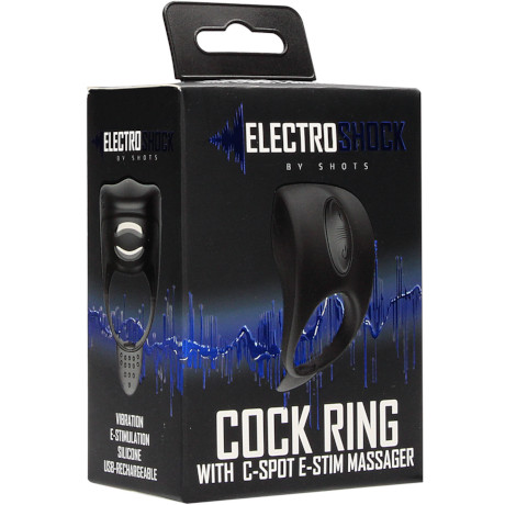 ELECTROSHOCK COCK RING With C-Spot E-Stim Massager