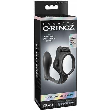 FANTASY C-RINGZ ROCK HARD ASS-GASM Vibrating Prostate Massager & Cock Ring