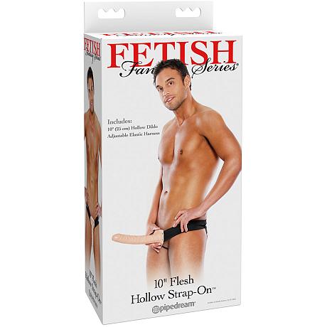 FETISH Fantasy Series 10″ Flesh Hollow Strap-On