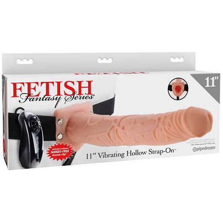 FETISH Fantasy Series 11″ Vibrating Hollow Strap-On