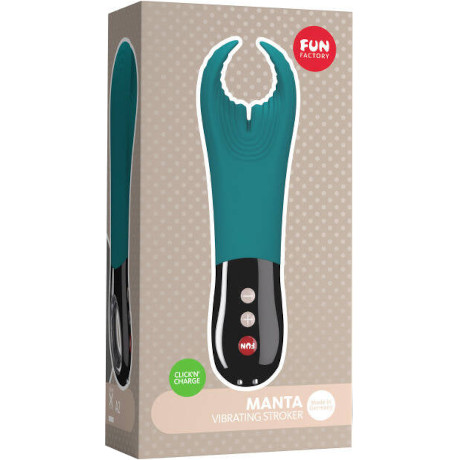 FUN FACTORY MANTA Vibrating Stroker (Deep Sea Blue)