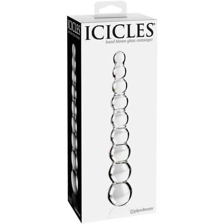 ICICLES No 02 Beaded Glass Dildo 8.5 Inch