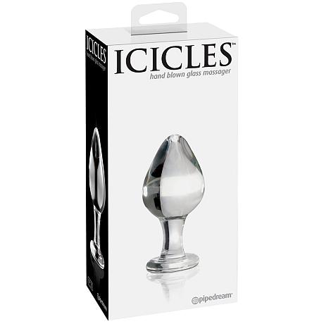 ICICLES No 25 3 Inch Clear Glass Butt Plug