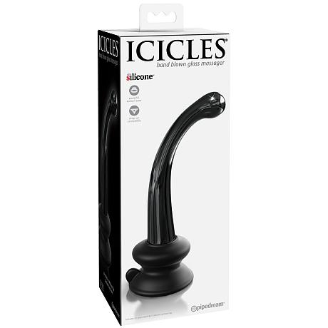 ICICLES No 87 Glass Massager with Suction Cup 7.5 Inch