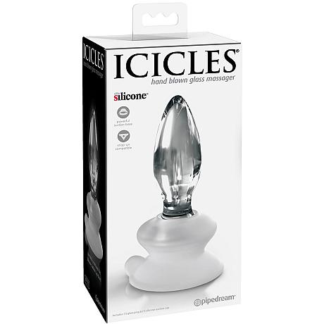 ICICLES No 91 Suction Cup Glass Butt Plug 3.5 Inch