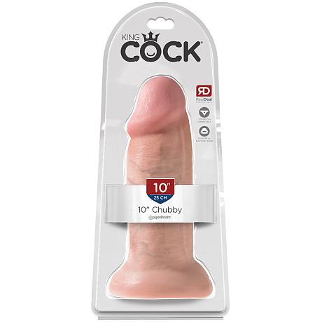 KING COCK 10″ Chubby Suction Cup Dildo
