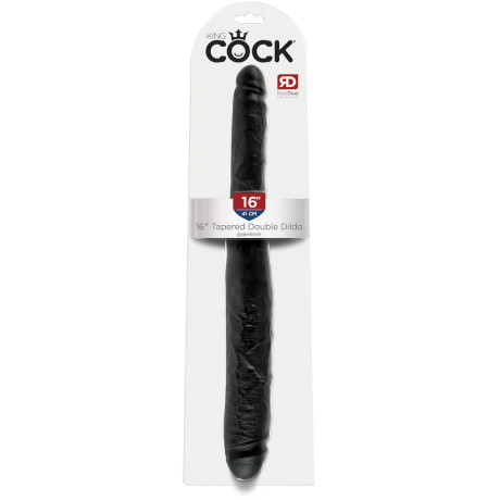 KING COCK 16″ Tapered Double Dildo (Black)