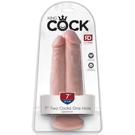 KING COCK 7″ Two Cocks One Hole