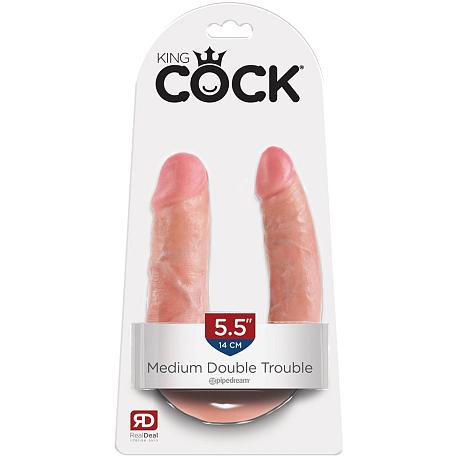 KING COCK Medium Double Trouble Double Ended Dildo