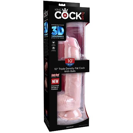 KING COCK PLUS 10″ Triple Density Fat Cock With Balls