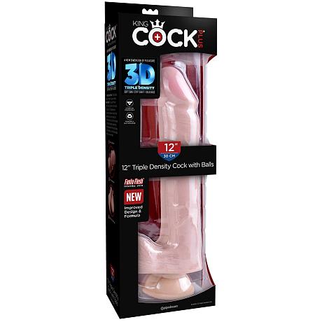 KING COCK PLUS 12″ Triple Density Cock with Balls