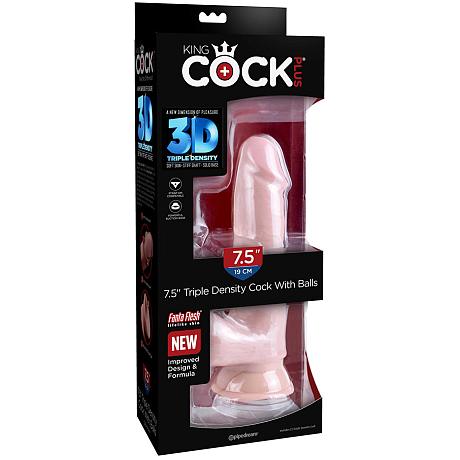 KING COCK PLUS 7.5″ Triple Density Cock With Balls
