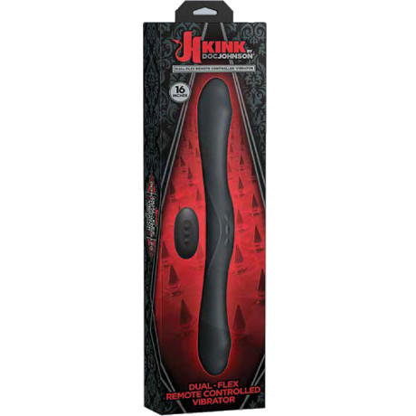 KINK by DOC JOHNSON DUAL-FLEX REMOTE CONTROLLED VIBRATOR Silicone Double Headed Dildo