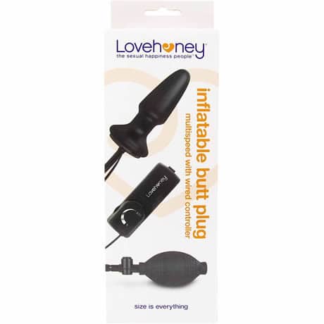 Lovehoney inflatable butt plug multiplespeed with wired controller