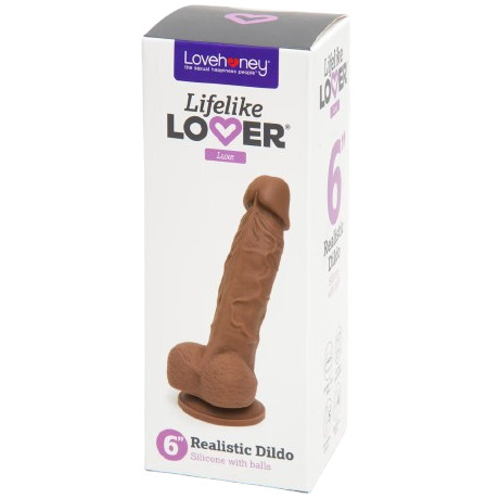 Lovehoney Lifelike LOVER Luxe 6″ Realistic Dildo Silicone with balls