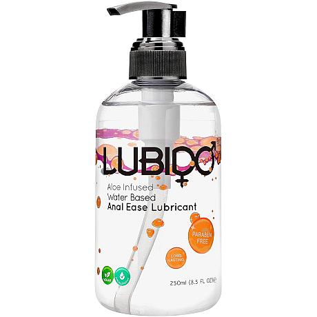 LUBIDO Aloe Infused Water Based Anal Ease Lubricant 250ml (8.5fl oz)