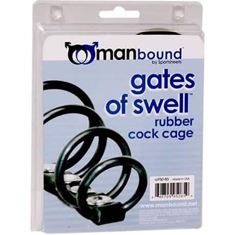 manbound gates of swell rubber cock cage