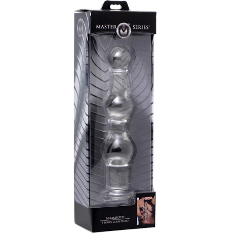 MASTER SERIES MAMMOTH 3 Bumps Glass Dildo