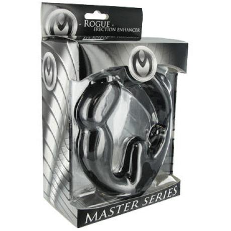 MASTER SERIES ROGUE Erection Enhancer Cock and Ball Ring with Butt Plug