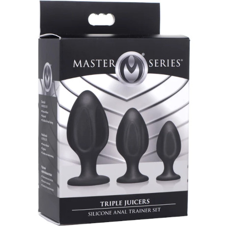 MASTER SERIES TRIPLE JUICERS Silicone Anal Trainer Set