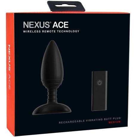 NEXUS ACE Rechargeable Vibrating Butt Plug + Remote Control (Medium)