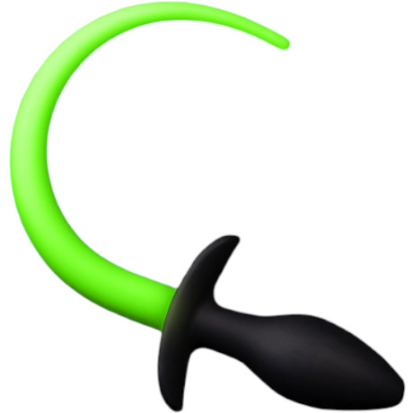 Ouch! GLOW IN THE DARK Silicone Puppy Tail Plug