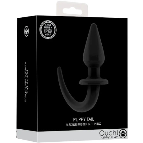 Ouch! PUPPY PLAY PUPPY TAIL Flexible Rubber Butt Plug
