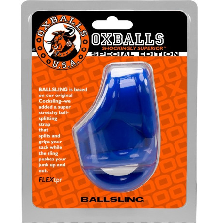 OXBALLS BALLSLING Cock Sling with Ball-Splitter (Police Blue)