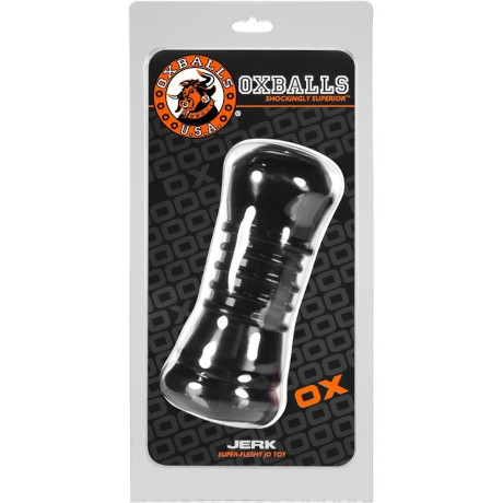 OXBALLS JERK SUPER-FLESHY JO TOY Wanking Toy (Black)