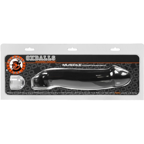 OXBALLS MUSCLE COCKSHEATH with Adjustable Fit (Black)