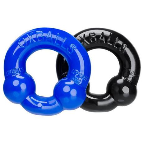OXBALLS ULTRABALLS 2 Piece Cockring Set (Black & Police Blue)