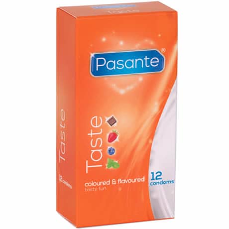 Pasante Taste coloured & flavoured tasty fun 12 condoms